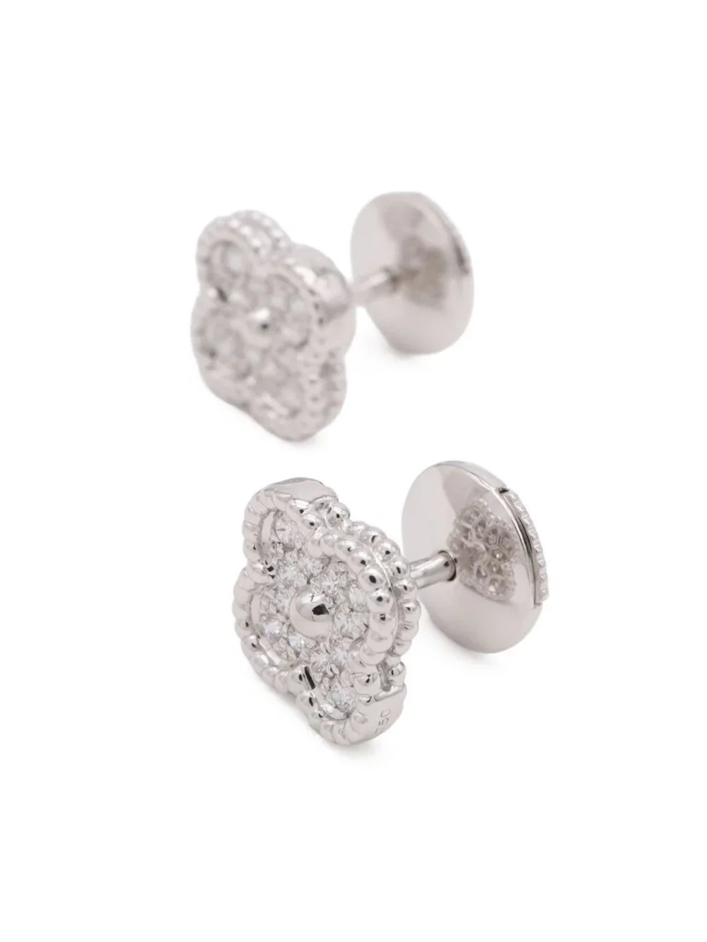 Van Cleef & Arpels Sweet Alhambra Earrings 18k White Gold